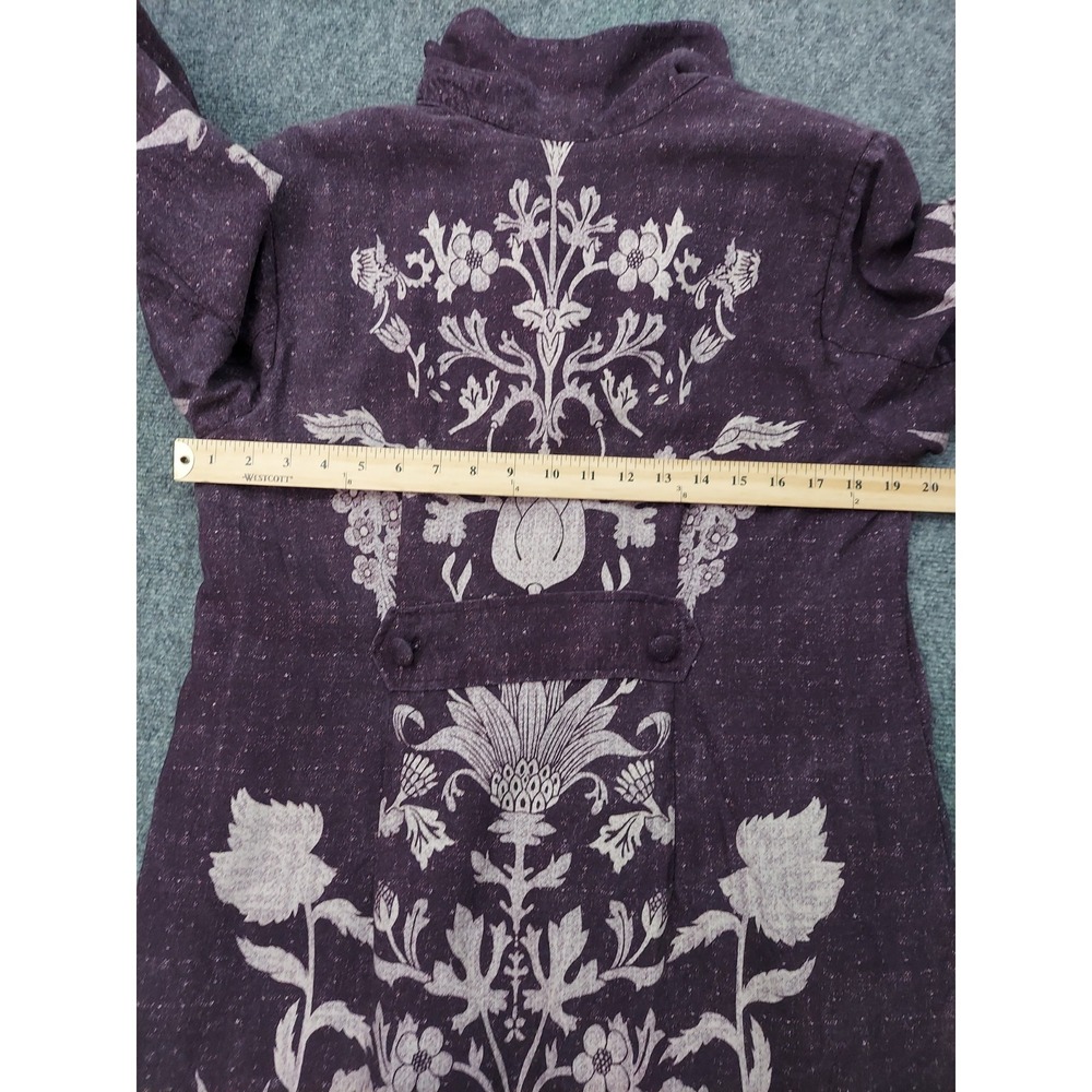 Soft Surroundings Maxi Cardigan Womens Medium Purple Floral Duster Blazer - Picture 11 of 14